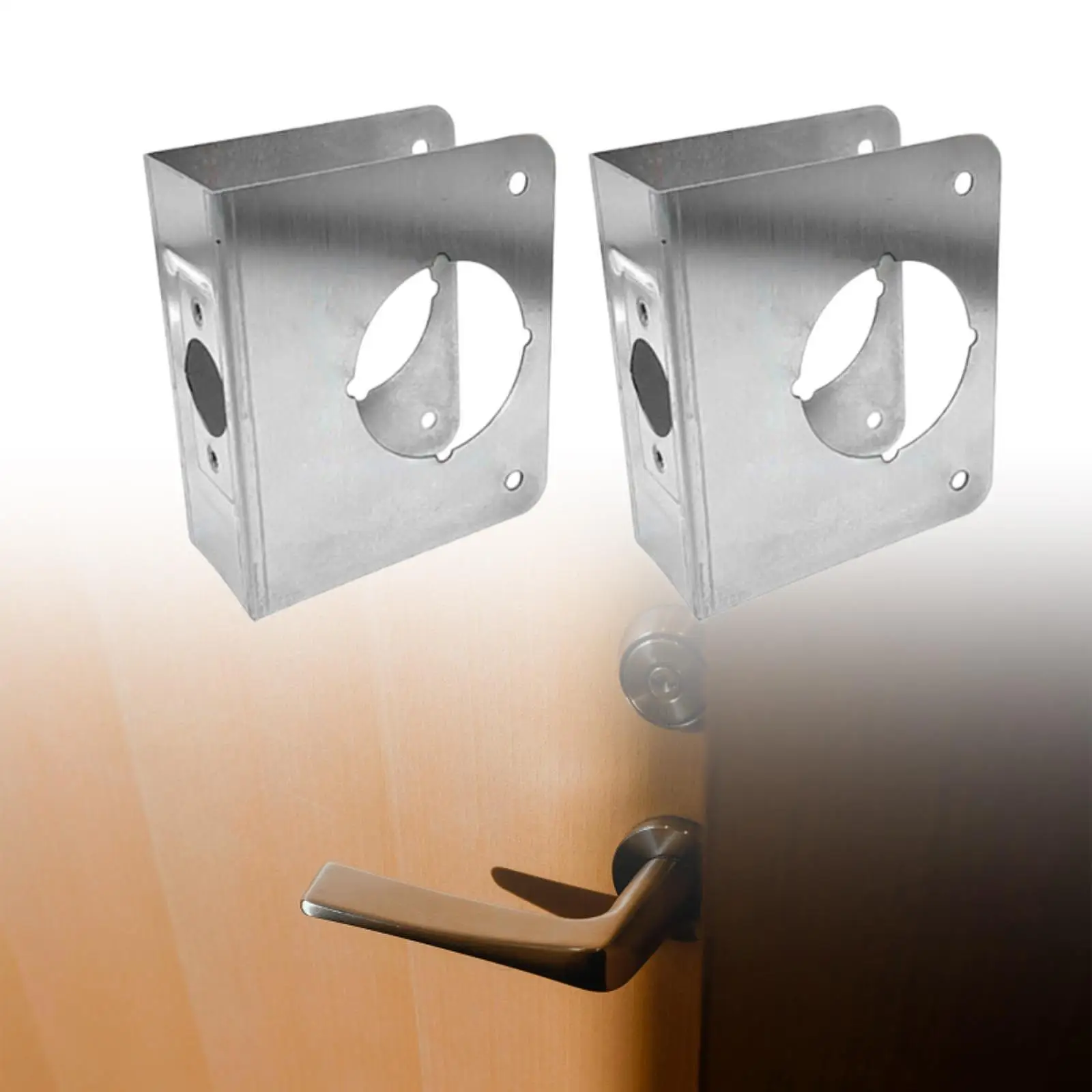 Lock and Door Reinforcement Plate Sturdy High Performance Premium Rustproof Easy Installation for 1-3/4 inch Thick Doors