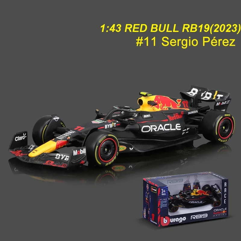 متوفر Bburgao F1 2023 1:43 Bburago ريد بول Rb19 سبيكة مصغرة دييكاست نموذج ماكس Verstappen اللعب نموذج سيارة هدية الكريسماس