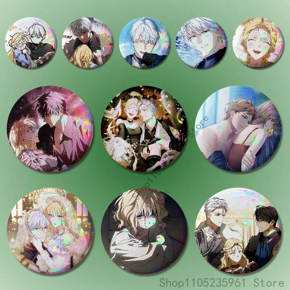 

How To Win Comics My Husband Over 58mm 44mm HD Print Brooch Badges Pretty Derby Round Display Brooches Lapel Pins Custom