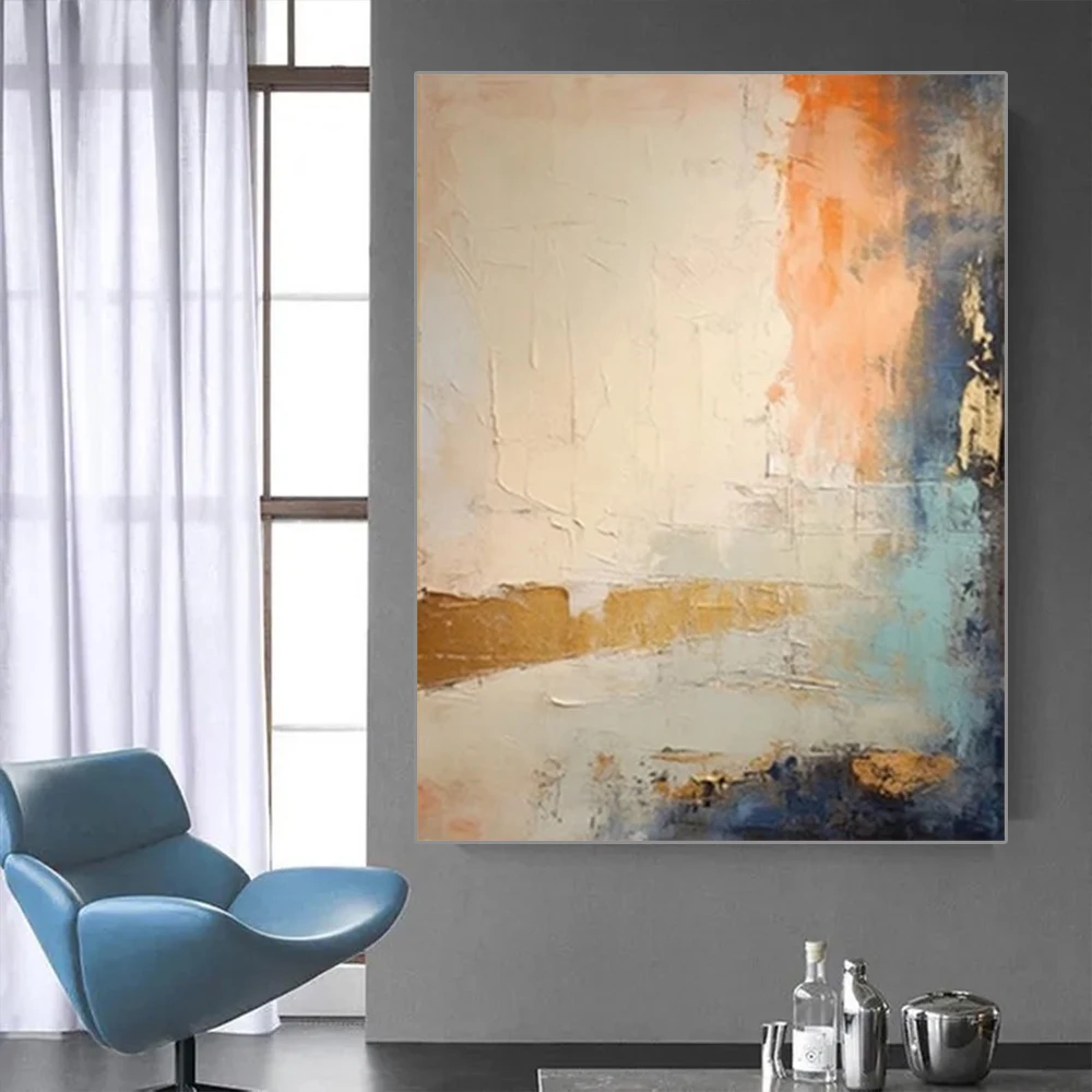 Fashionable 3d Textured Decorative Murals, Large Handmade Oil Painting Canvases For Extreme Poverty, Modern Abstract Artworks, H
