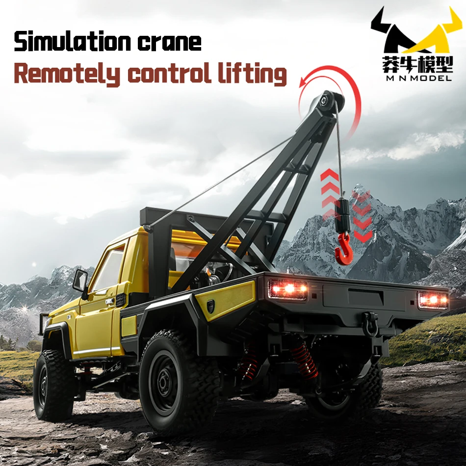 MN نموذج 1:12 4WD RC سيارة إنقاذ على الطرق الوعرة سيارة تسلق شاحنة محاكاة رافعة لاقط الصخور الزاحف جمع لعبة للكبار