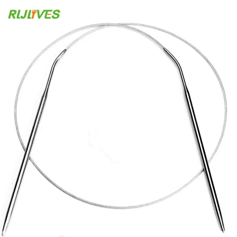 11Pcs/set 80 cm Stainless Circular Knitting Needles Circular Knitting Pins Crochet Weaving Pins Needlework Tools