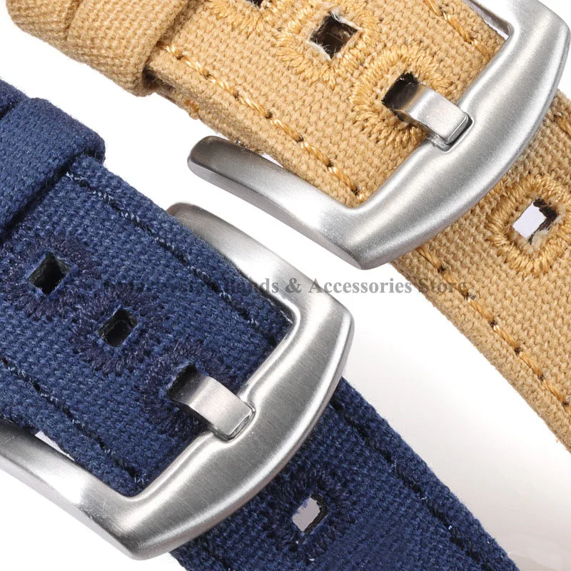 18mm 20mm 22mm Canvas Watch Strap for Samsung Watch 3/4/5/6 42/44mm Classic 46/42mm Quick Release Bracelet for Huawei for Seiko