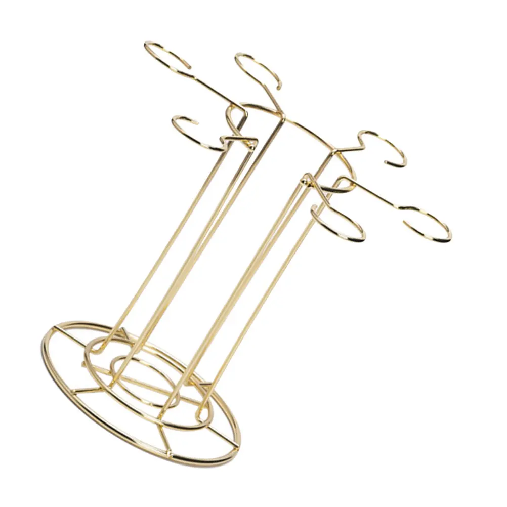 

Стильная минималистичная железная подставка для бокалов для красного вина, прочный и устойчивый держатель для посуды, компактный кухонный органайзер-витрина