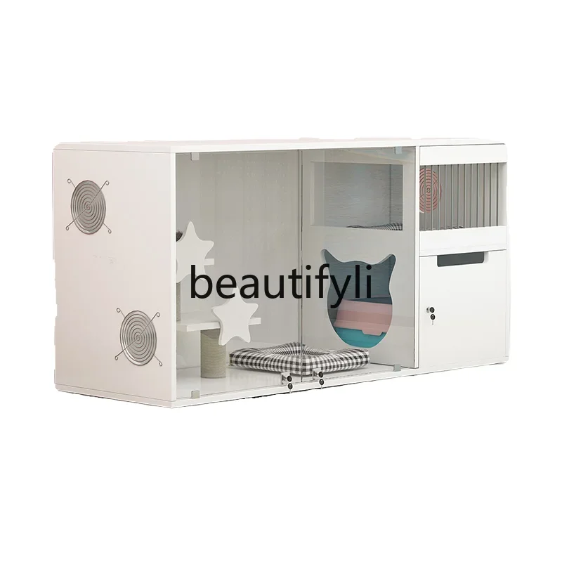 Cat Villa Extra Large Free Space Integrated Cat House Home Indoor Two-story Cat House Light Luxury