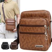 Men's PU Leather /Oxford Crossbody Shoulder Bags High Quality Tote Fashion Business Man Messenger Bag  Leather Bags fanny pack