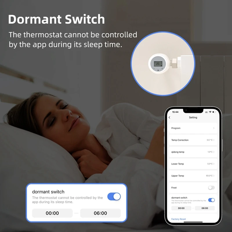 Smart Thermostatic Radiator Valve Programmable App Remote Temperature Controller Work For Alexa Google Home