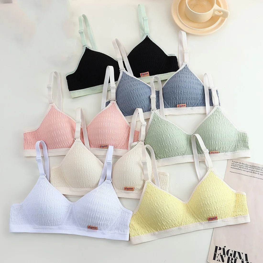 Teenage Underwear Lingerie Young Girls Bras Kids Bra Small Size 12/14/16 Year Thin Comfortable Without Steel Ring Bra