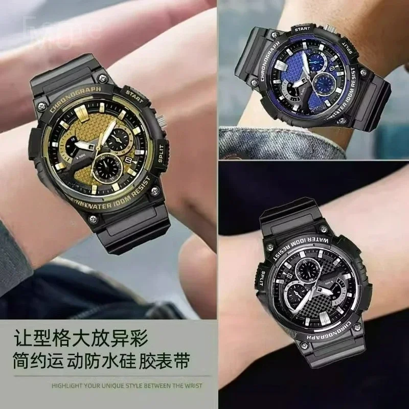 For Casio AQ-S810WC MCW-200H AE-1400 Series Waterproof Breathable Durable Silicone Watch Strap 20mm Black Blue Orange Red