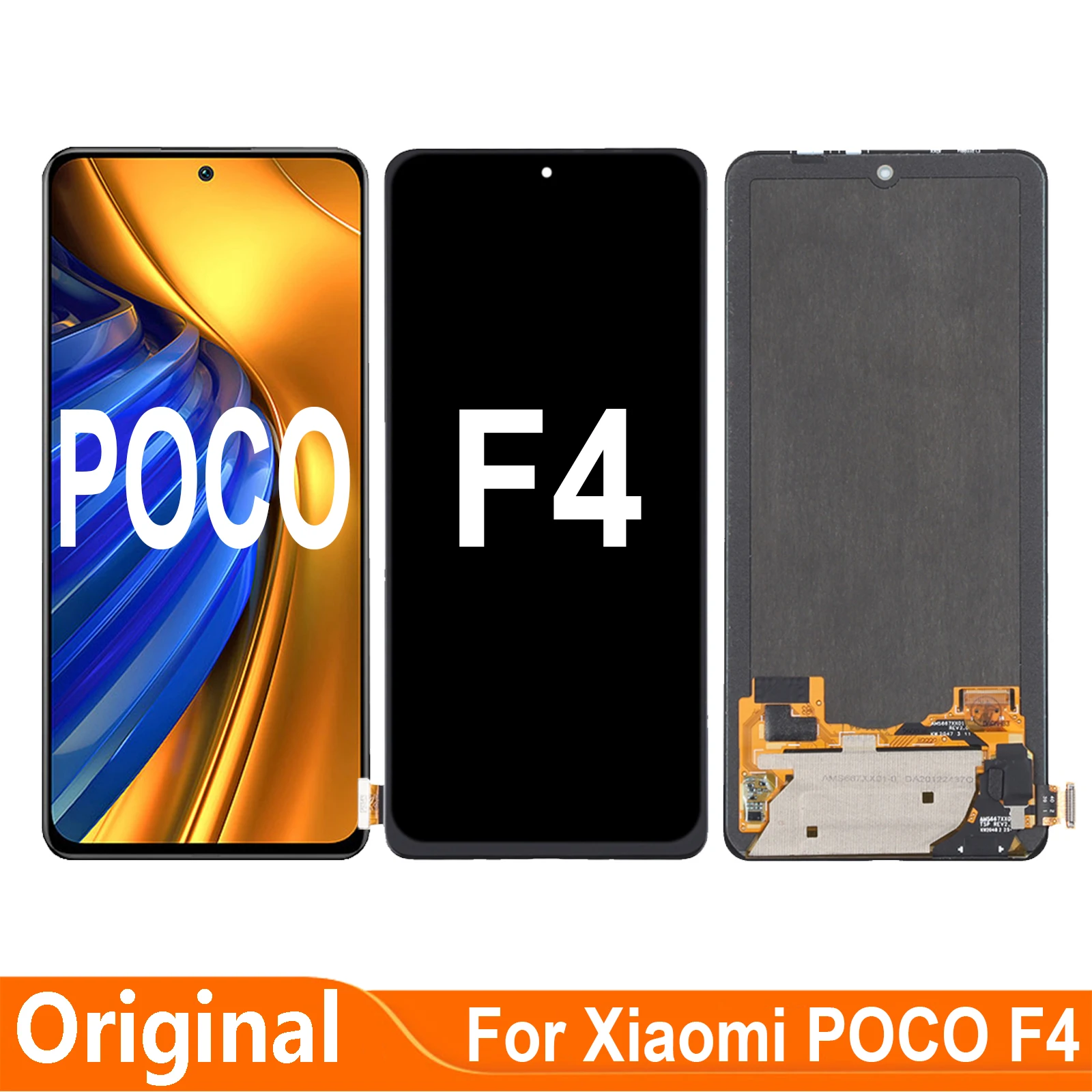 AMOLED For Xiaomi POCO F4 22021211RG, 22021211RI LCD Display Touch Screen Digitizer Assembly