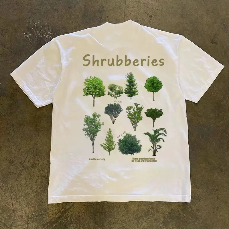 Creative Simple Printing Harajuku Style Oversize Trendy Cotton Shirt by Xiao Chen Story Multi 260 Grams Pure Cotton