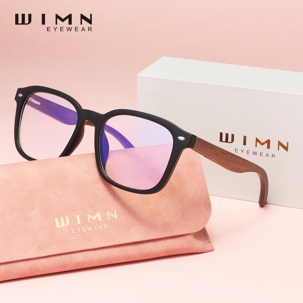 

WIMN Wooden Blue Blocking Glasses Casual Men/Women Phone Computer Anti-Blue Ray Eyewear Daliy Use Eyeglasses