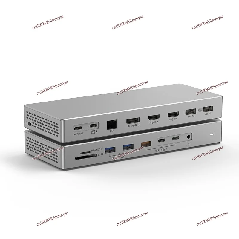 

Desktop Docking Station 4K60Hz Quad Screen Display 10Gbps Divider Gigabit Network Port Reader Computer Converter