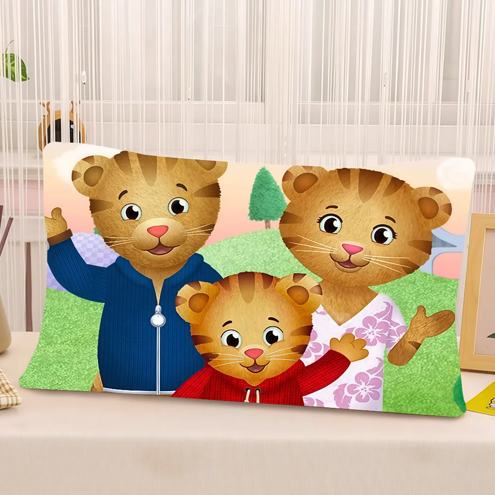 Funda de cojín rectangular, funda de almohada del vecindario Daniel Tigers, hogar, sofá, sala de estar, oficina, cafetería