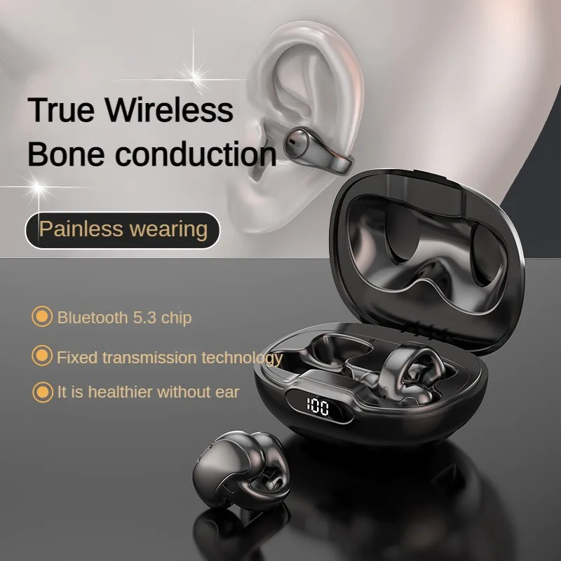 Bone Conduction Headphones High Quality Wireless Bluetooth Headset With Mic HiFi Music Earphone Waterproof Earbuds fo Outdoor Sp