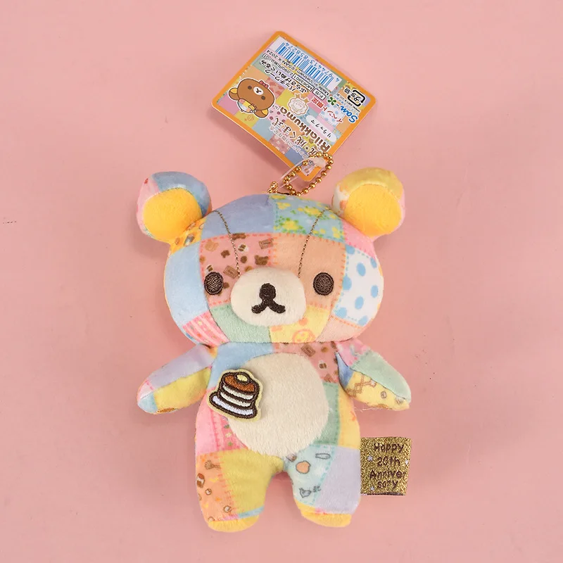 Japanische Kagoshima Kreative Rilakkuma Bunte Patchwork-Plüschtiere Anhänger Panda Patchwork-Puppe Schlüsselanhänger Rucksack-Dekoration Geschenke
