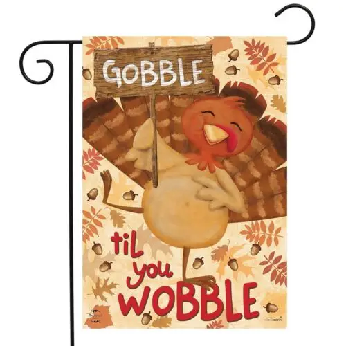 Gobble Turkey Garden Flag 12.5