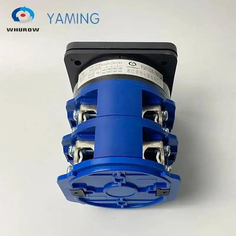 LW26-160A Rotary Cam Switch Two Poles 8 Terminals Dual Power Control Multi Position 160A 690V Silver Contact YMW26-160/2
