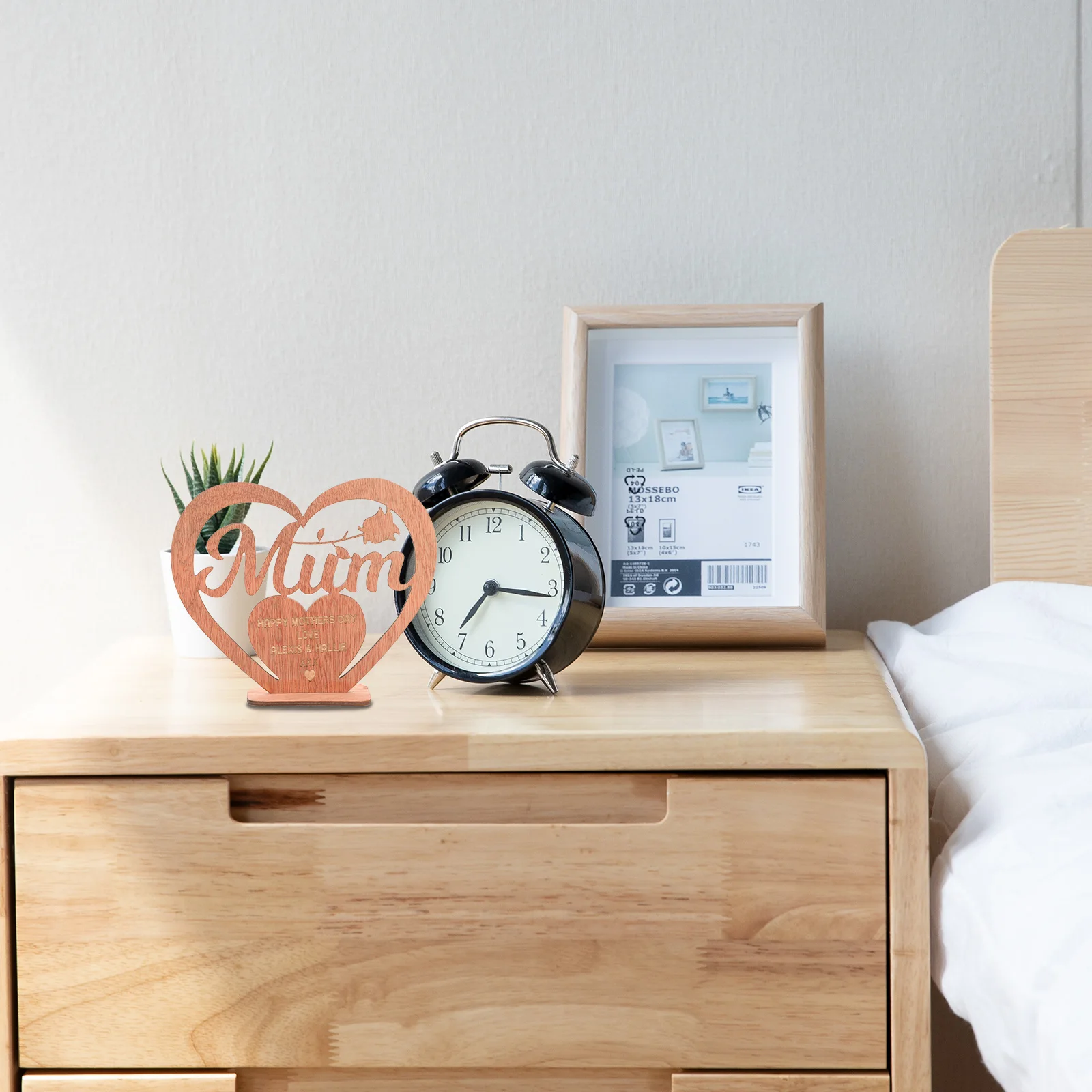 

Creative Hollow Heart Letter Wooden Crafts Cut Mother's Day Gifts Decorations Valentine DIY Home naments