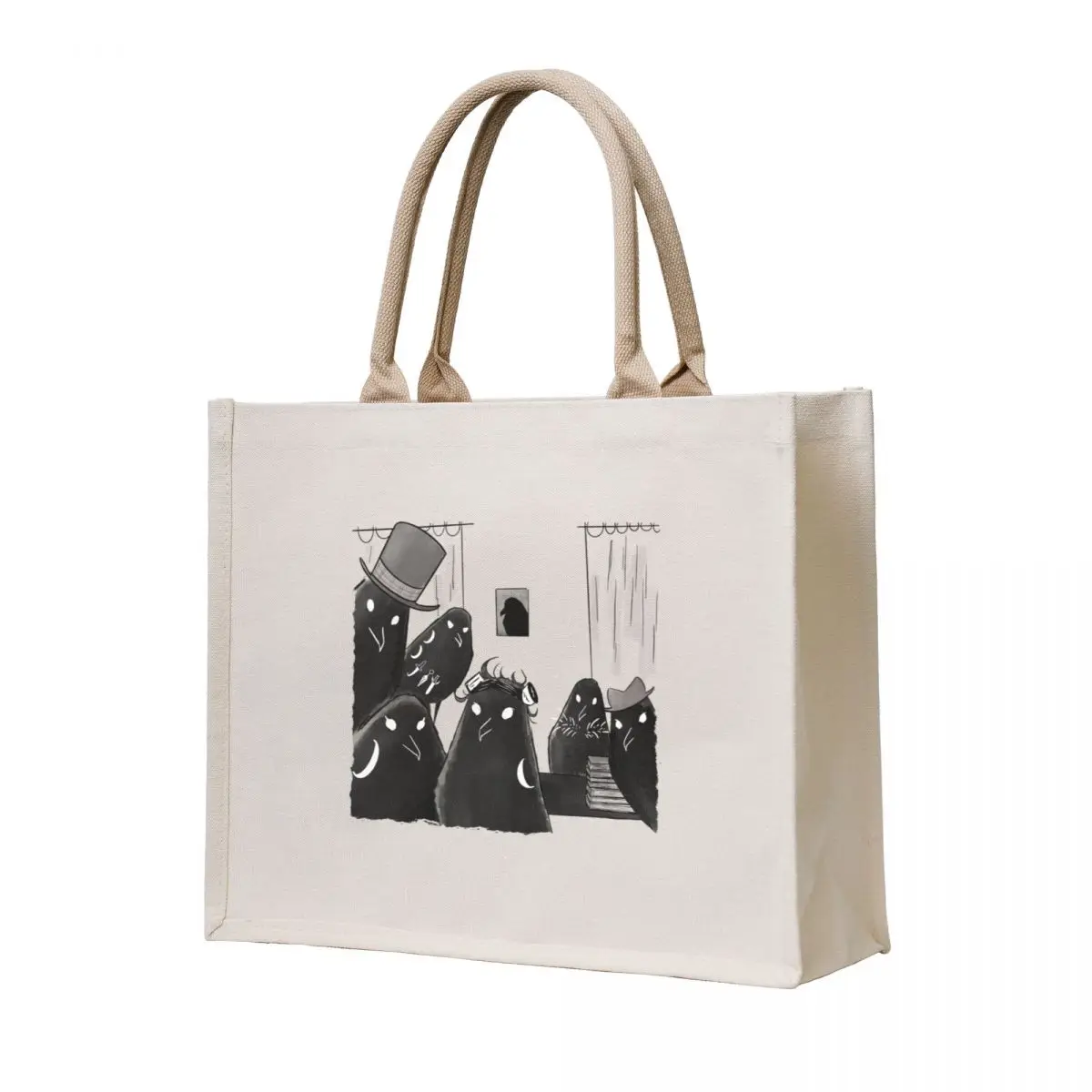 

Crow selfie Tote Bag Shopper handbag university shopper bag shopping cart bags tote bag canvas
