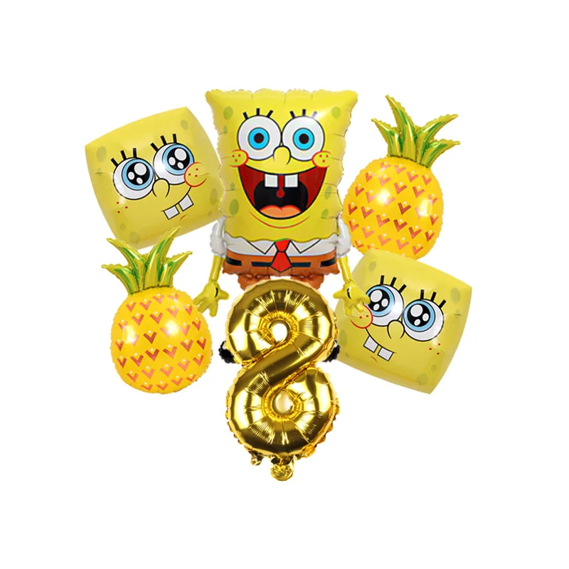 SpongeBob Schwammkopf Luftballons Party-Dekoration Zubehör für Cartoon-Themen Geburtstagsfeier Feiertagsfeier Familientreffen Kinder – Detail 8
