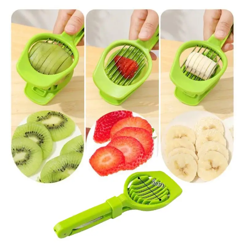

Creative Fruit Vegetable Slicer Salad Cutter Chopper Portable Manual Banana Slicer Home Kitchen Gadgets Chopping Tool Accessory