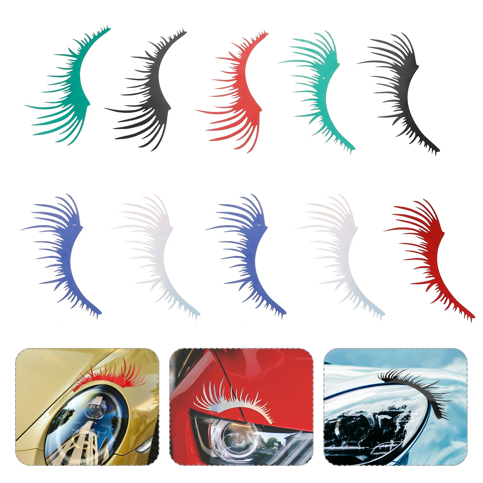 

Car Eyelashes For Headlight Decoration Waterproof Stickers Automotive Body Decals Windshield Window Truck Cars Stickers