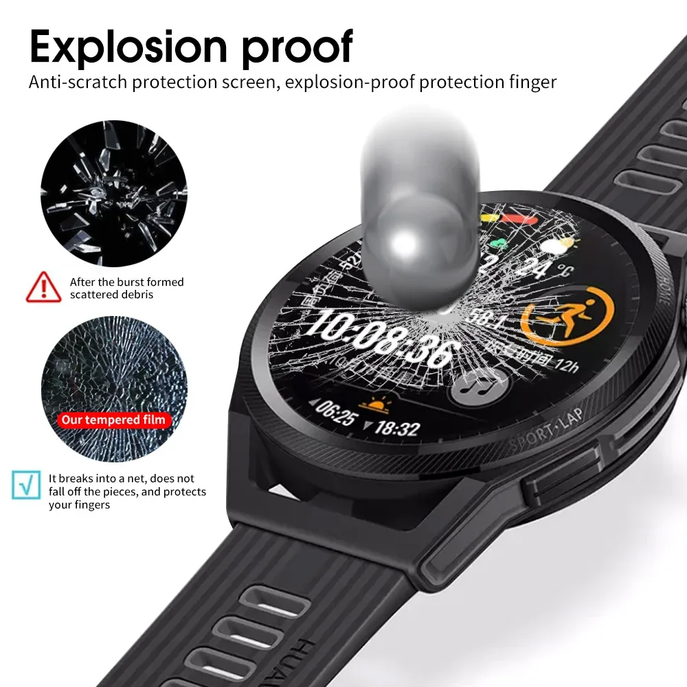 Proteggi schermo in vetro temperato per Huawei Watch GT 3 GT 3 Pro GT 2 GT2 Pro GT Runner Watch Pellicola trasparente per Huawei Watch GT3