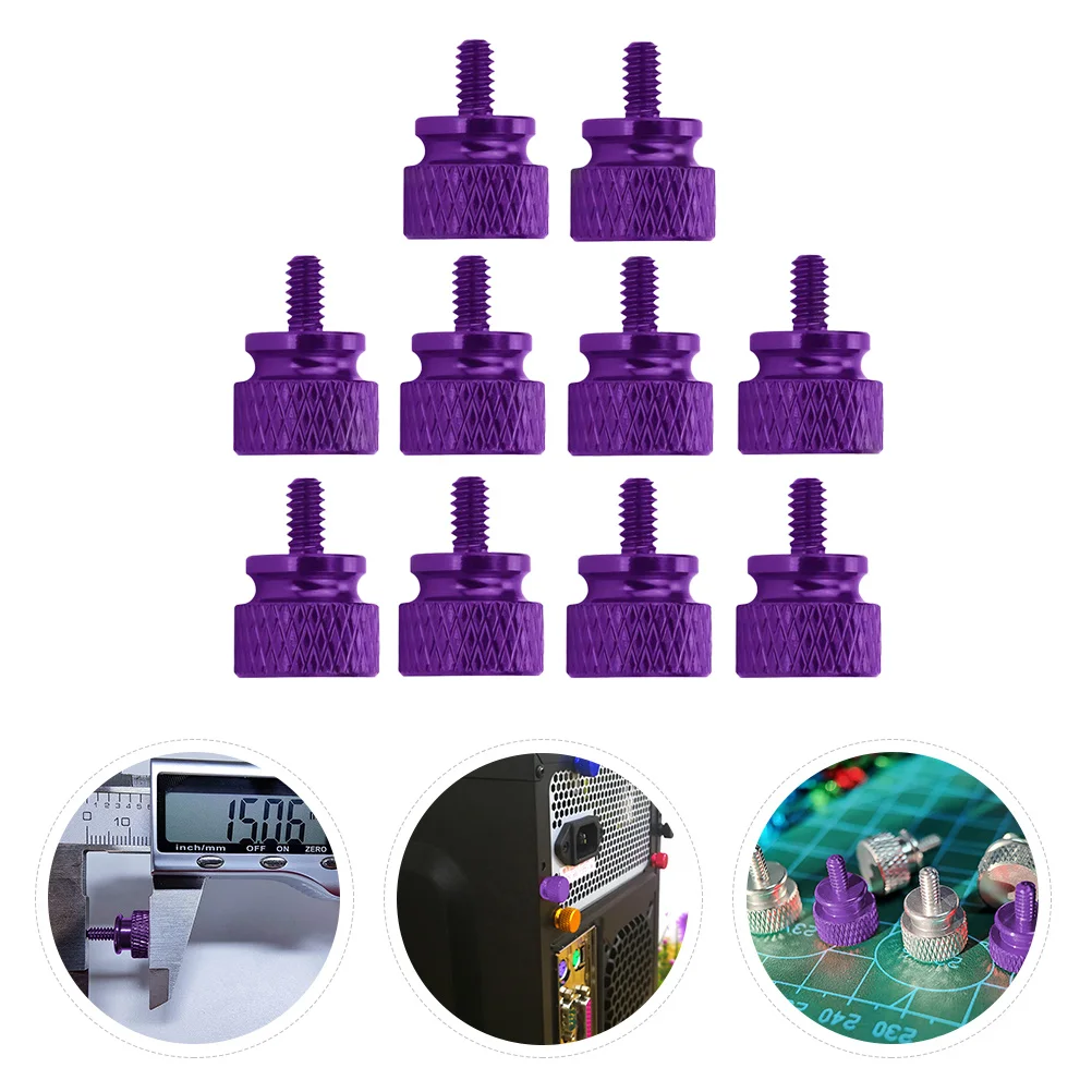 10 قطعة مسامير ملونة سبائك الألومنيوم مخرش الإبهام لعلبة الكمبيوتر لوحة جانبية تحديد أداة خالية تركيب الهيكل المسمار #4