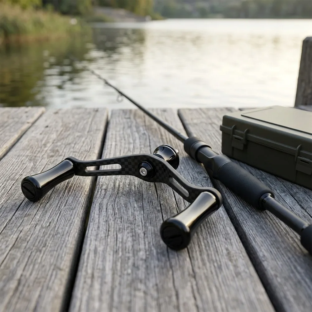 Carbon Fiber Double Handle Fishing Reel Replacement Part For Stella Complex For F4/F6 For Twinpower Cardif For Stradic/Vanfor