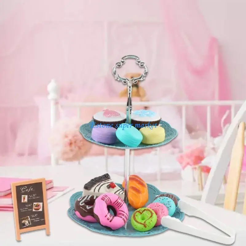

090B Pretend for Toddlers Kids Tea Set for Little Girls for Play Dessert and Toy Coffee Maker Set Indoor Outdoor Tea Set