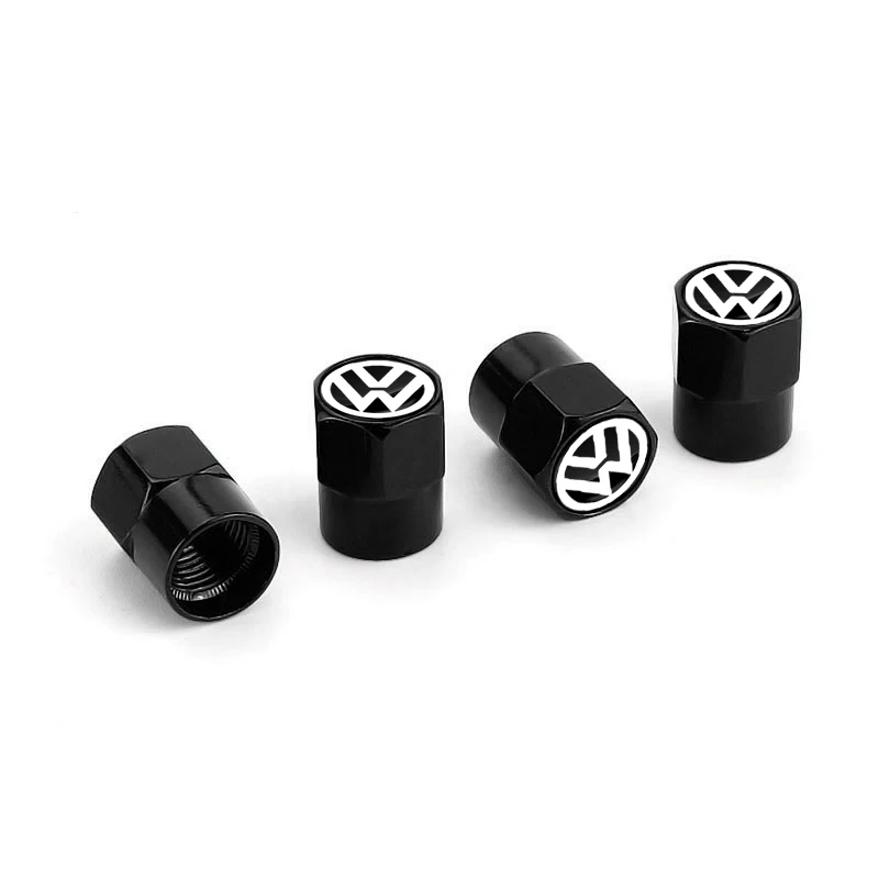 4Pcs Car Tire Valve caps Emblem metal Cap Case accessories Car Styling For Volkswagen MK6 MK5 MK4 MK7 Golf-4 5 6 7 Passat Ibiza