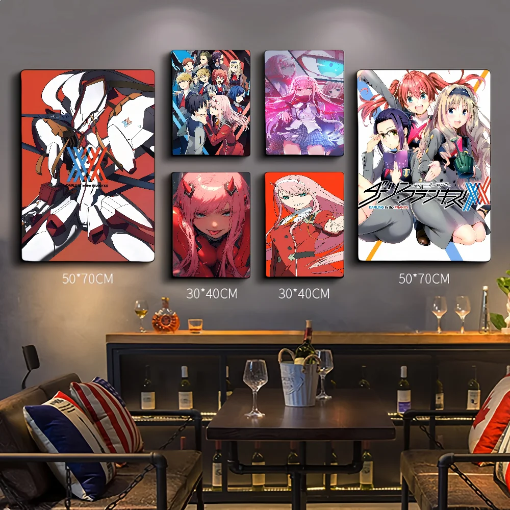 

Darling In The FranXX Self-adhesive Art Poster HD Quality Wall Art Retro Posters For Home Home Decor