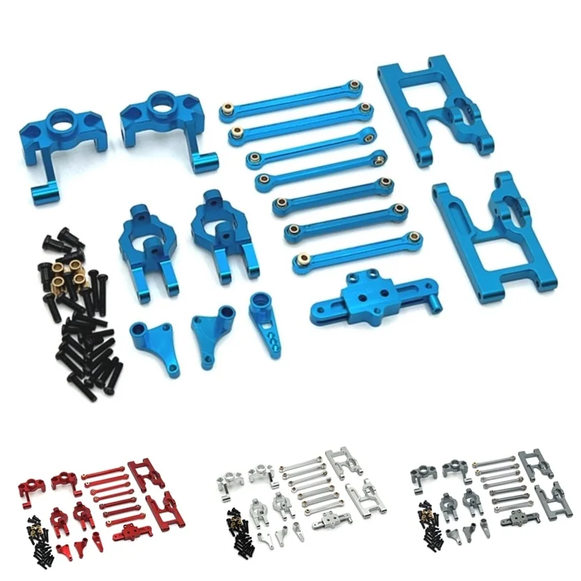 Wltoys 124006 12423 12427 12428 12429 Kit di parti di aggiornamento in metallo tirante dello sterzo asta di collegamento 1/12 accessori per auto RC