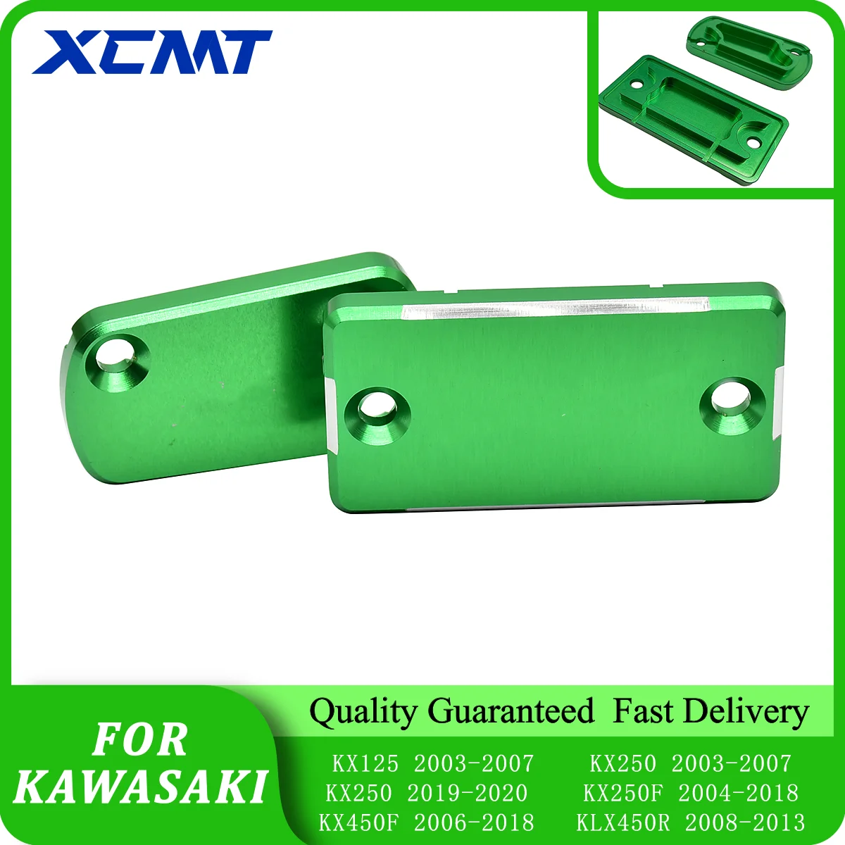 For Kawasaki KX125 KX250 KX250F KX450F KLX300R KLX450R KX 250F 450F CNC Motorcycle Front Rear Brake Fluid Reservoir Cap Cover