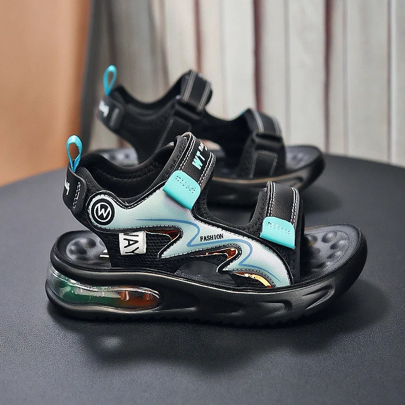 

27-38 2025 Big Boys Shoes for Kids Children's Sandals for Boy Summer Beach Non-slip Soft Bottom Fashion Children's Sports Shoes