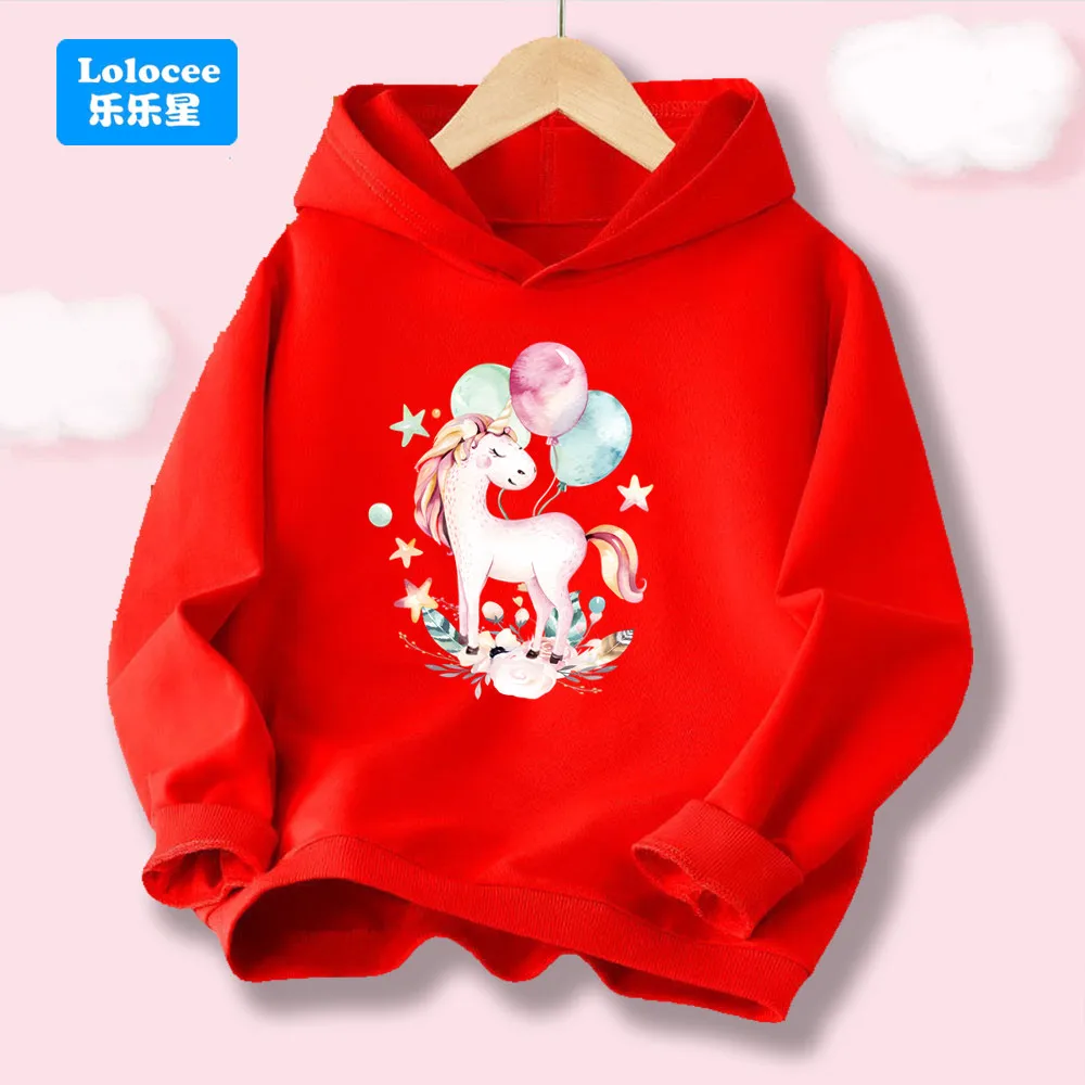 Kinder Cartoon Casual Mit Kapuze Sweatshirts 2025, Baby Mädchen Einhorn Hoodies Kinder Frühling Herbst Mode Nette Tops DJSQQ1