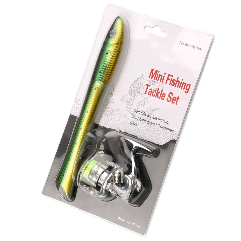 NEWOEM 1m/1.4m/1.6m Fish Type Portable Pocket Fishing Rod Set Mini Kids Ice Raft Fishing Rod view 2