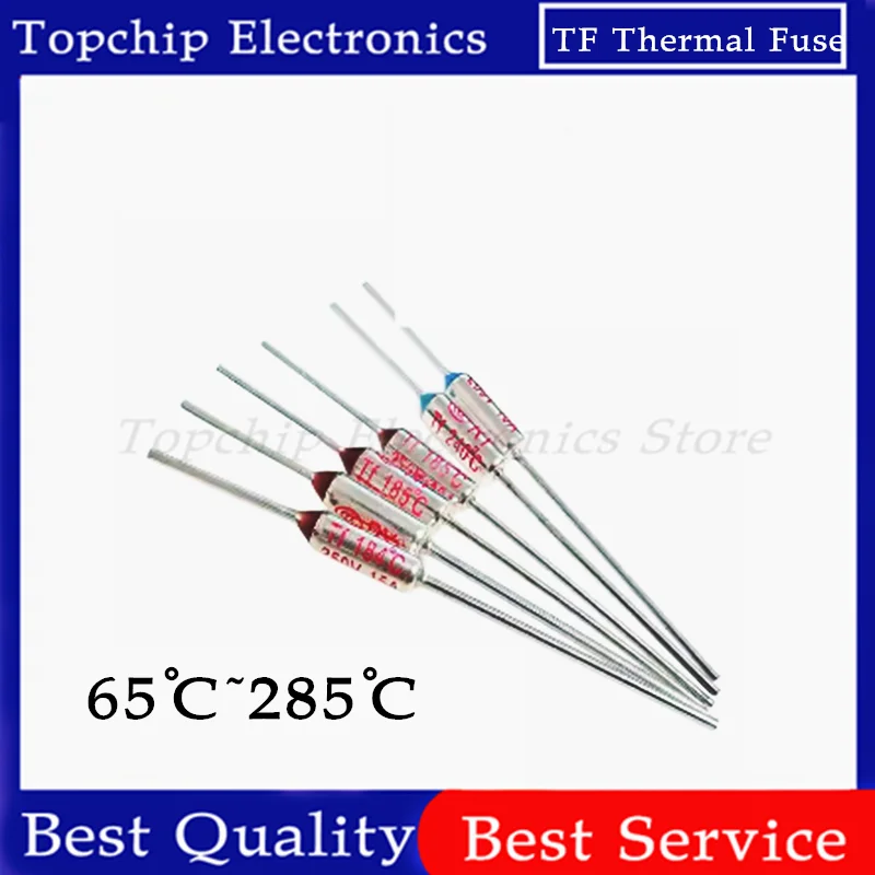 10pcs TF Thermal Fuse RY 10A 250V Temperature 65C 73C75C 85C 100C 110C 120C 130C 152C 165C 172C 185C 192C 200C 216C 240C 280C