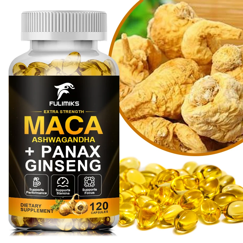 

Maca Root Capsules - with Panax Ginseng, Energy Health & Immune Support