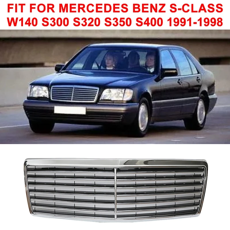 

Верхняя решетка переднего бампера (сетка воздухозаборника) 1408800583 для Mercedes-Benz S-Class W140 S300 S320 S350 S400 1991-1998