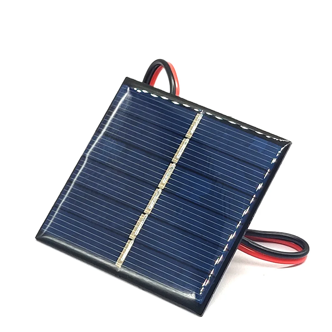 لوحة طاقة شمسية لوحة الايبوكسي الشمسية الأحمر و خط أسود خلايا الطاقة الضوئية DIY بها بنفسك التخصيص 5 فولت 150MA /3 فولت 120MA