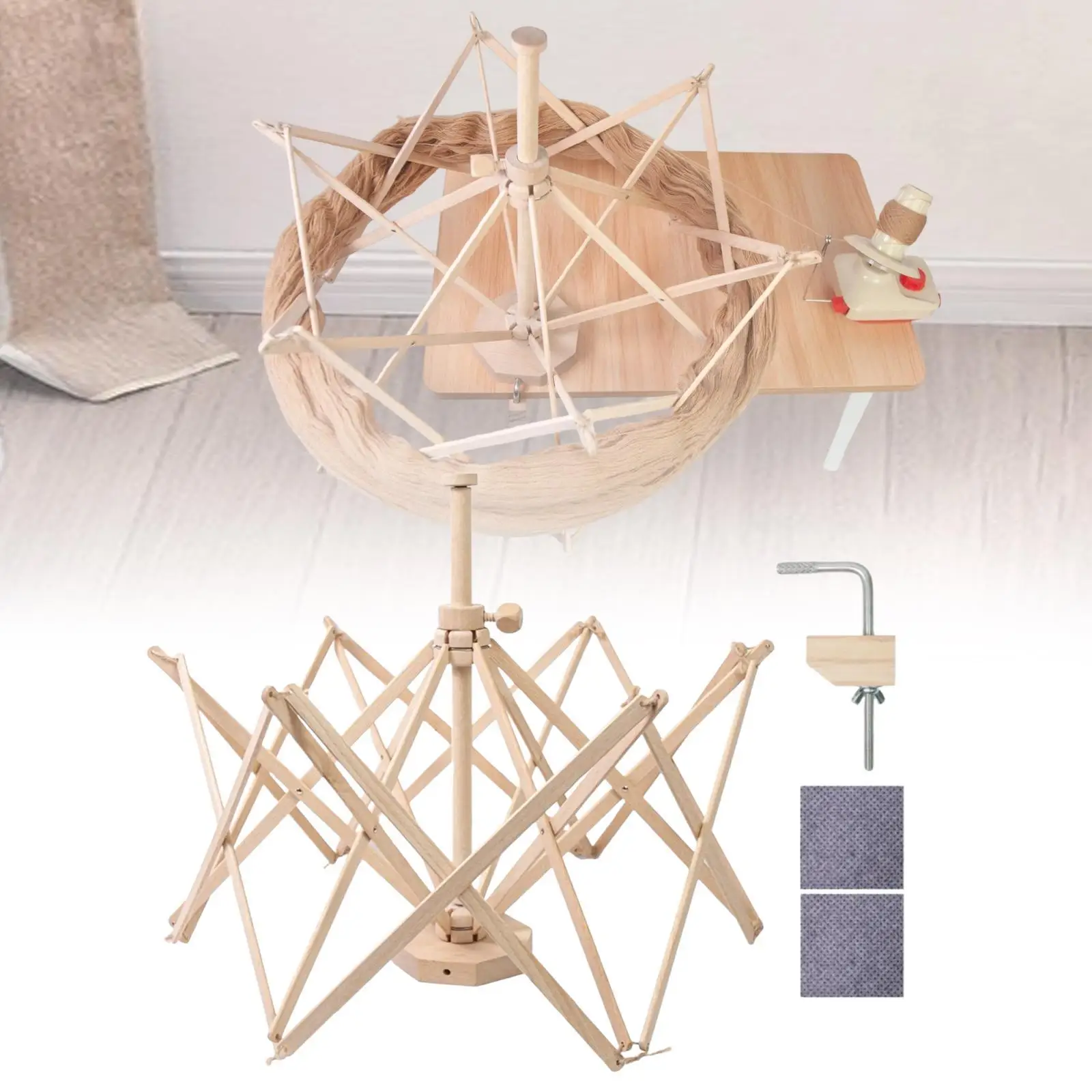 

Деревянная пряжа Swift Skein Winder для намотки для любителей вязания крючком
