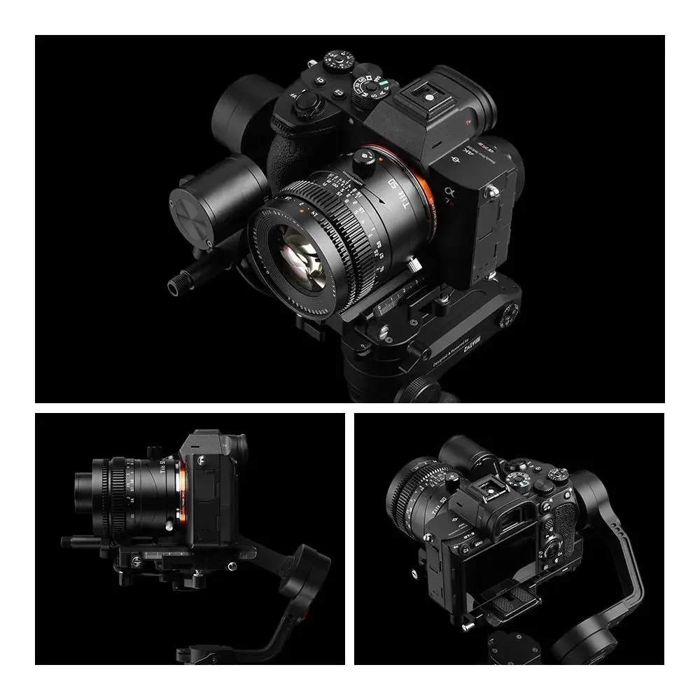 TTartisan-lente inclinable de 50mm F1.4, lente de cambio de inclinación MF de marco completo para cámaras Fuji X RF Leica Sigma L Mount SONY E Mount A7 IV A7SIII