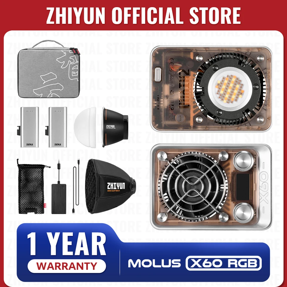 ZHIYUN MOLUS X60RGB 60W ビデオライト RGB LED