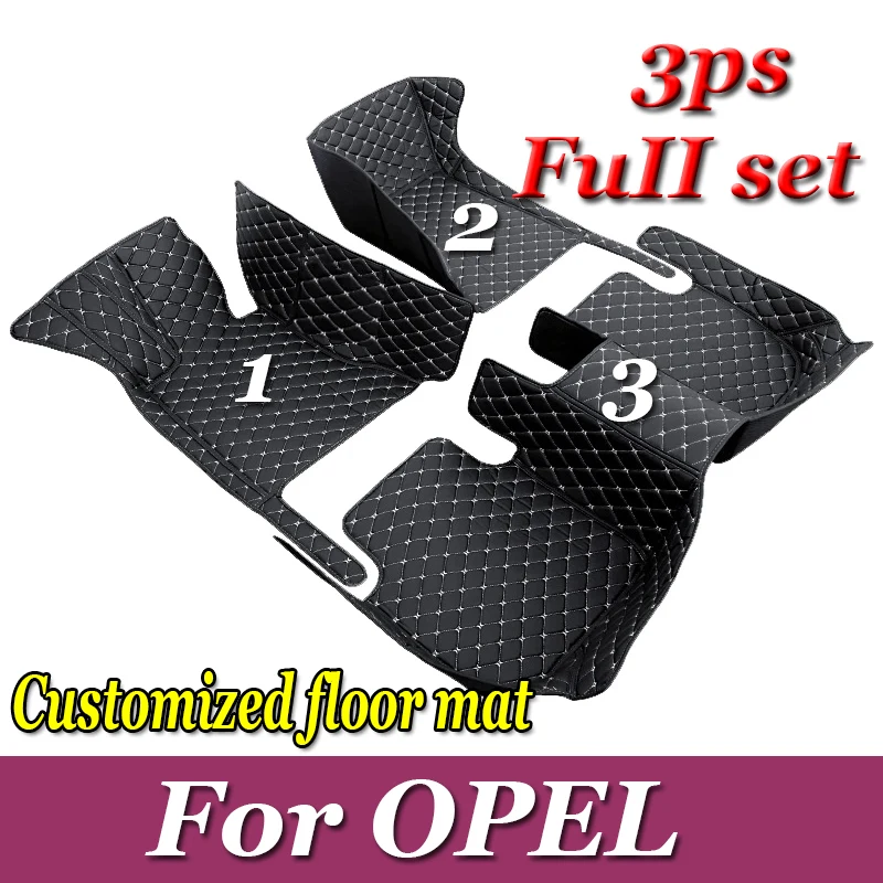 Car Floor Mats For OPEL Zafira vivaro Meriva Ampera Mokka Combo Corsa F Crossland x Car Accessories