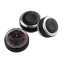 3Pcs Car AC Knob for Volkswagen VW POLO 2004-2013 MK4 MK5 9N 9N3 6R Air Conditioning Knob Heat Control Switch Button Accessories