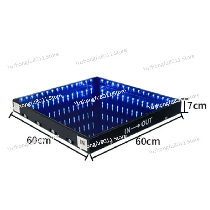 3d Infinity Mirror Led Dance Floor Tiles Glass Panel Dmx Night Club Rgb Light Up Led Dance Floor Magnetic for Wedding