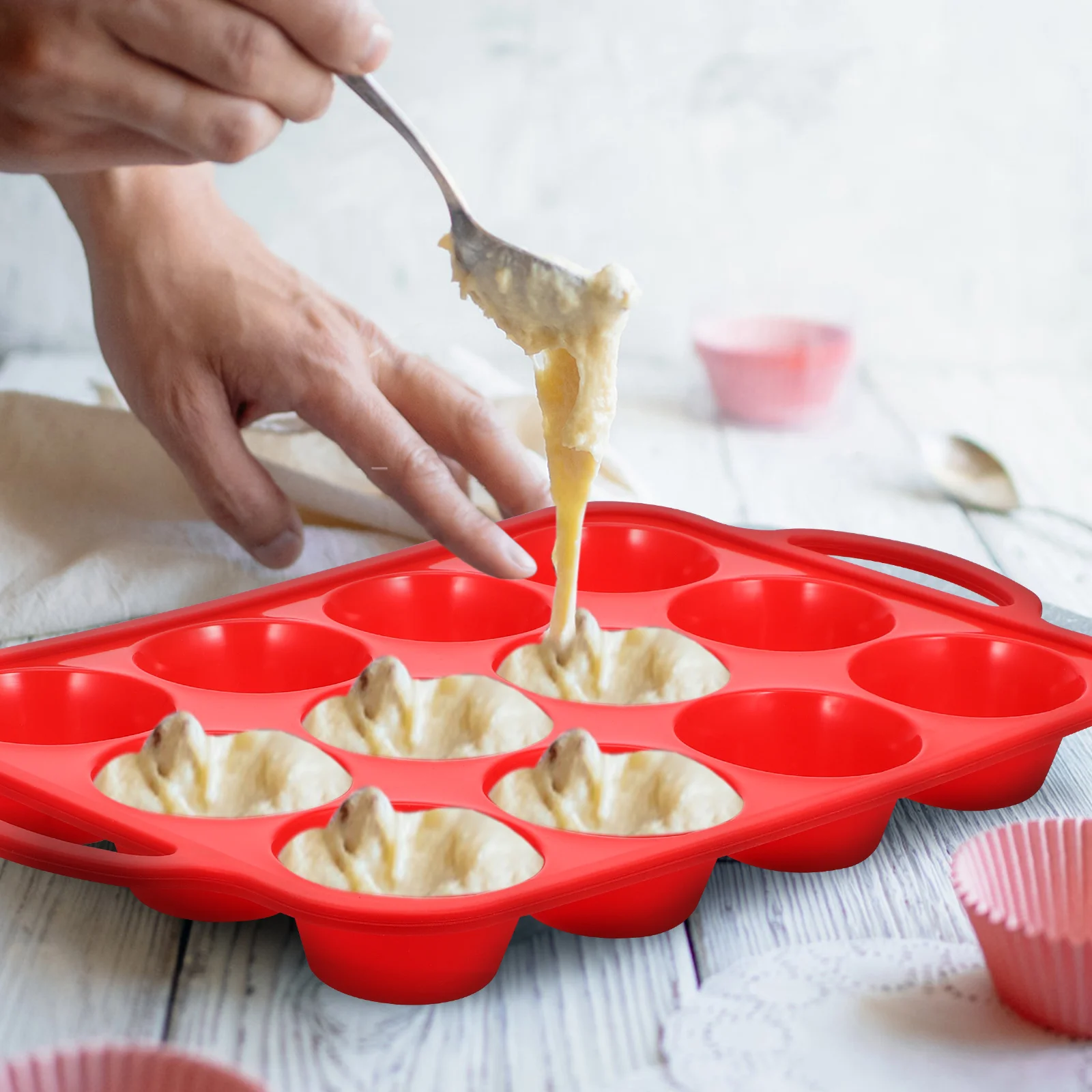 

Versatile Round Cake Baking Mold Silicone Non Stick Muffin Pan Ideal For Brownies Mini Cake Molds For Baking Egg Tart Mold
