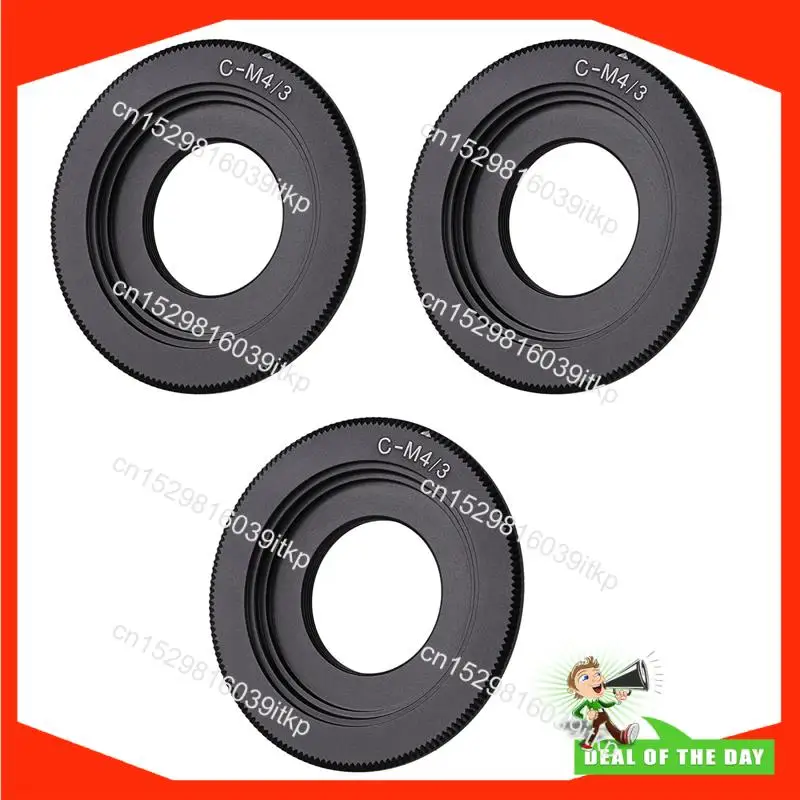 Aguja 3X lente de montaje C negra para adaptador Micro-4/3 E-P1 E-P2 E-P3 G1 GF1 GH1 G2 GF2 GH2 G3 GF3 C-/3